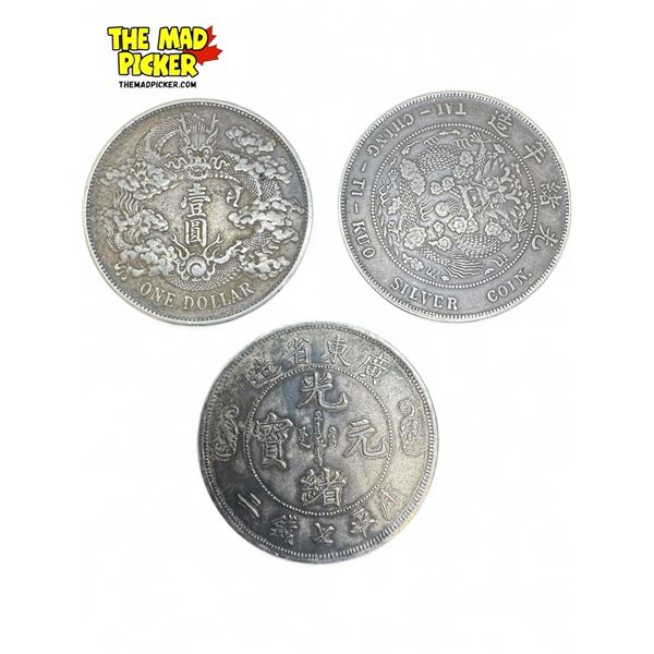 3 Chinese Silver Coins