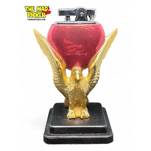 Vintage Pink Heart Shaped Table Lighter On Eagle