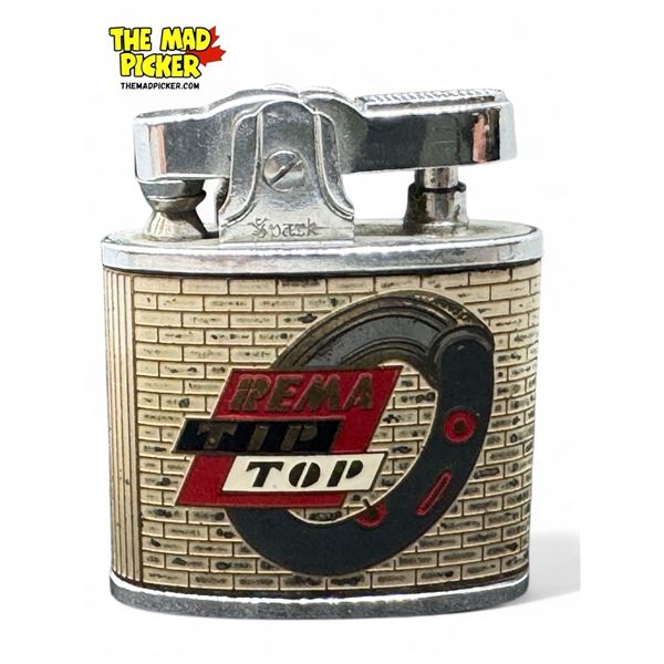 Vintage Spark Rema Tip Top Advertising Lighter