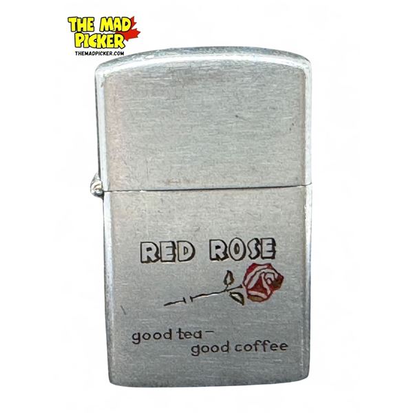 Vintage Hadson Red Rose Good Tea - Good Coffee Advertising Lighter