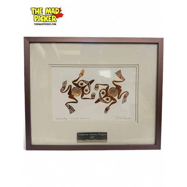 Vintage Bill Reid Haida Frog "Hlkkyaan Qqusttaan" Card Art