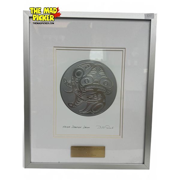 Vintage Bill Reid Haida Dogfish Drum Card Art