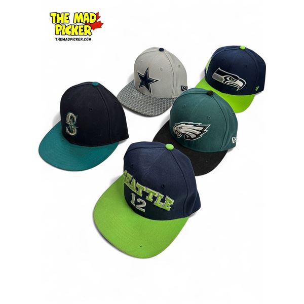 5x Sports Hats : Seahawks, Mariners, Falcons, & More