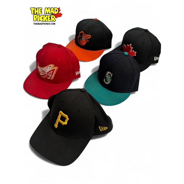 5x Sports Hats: Blue Jays, Angels, Pirates, Mariners, & More