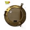 Image 3 : 2x Vintage Brass Porthole themed Wall Hangers : Mirror & Nautical Scene Art