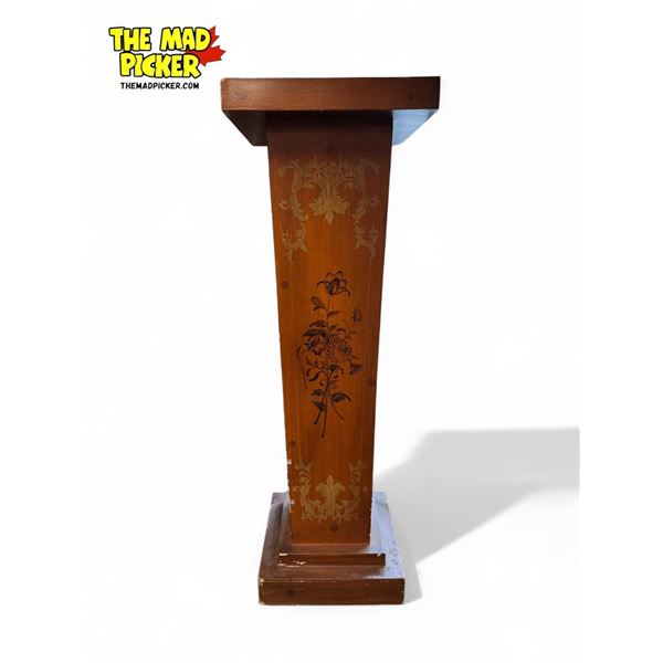 Vintage Wooden Plant Stand Pedestal