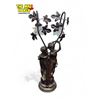 Image 3 : Beautiful Art Nouveau Style Lamp With Great Floral Shades