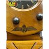 Image 3 : Vintage General Electric (GE) Royal Air Force (RAF) Detailed Wooden Airplane Propellor Mantle Clock