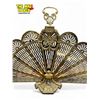 Image 2 : Vintage Hollywood Regency Era Brass Peacock Fireguard