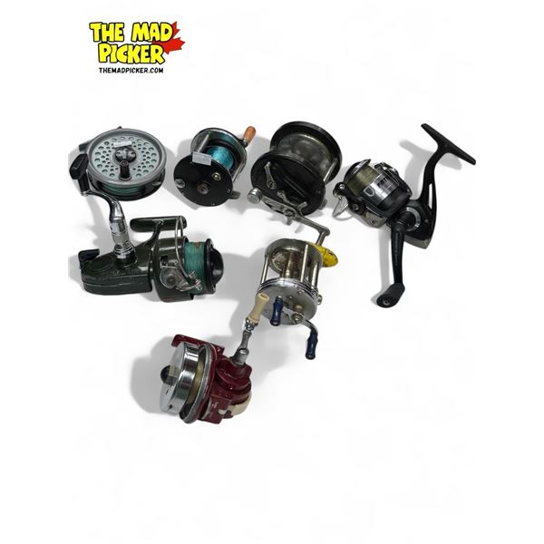 7x Vintage Fishing Reels : Rapala, Clipper, Penn, & More