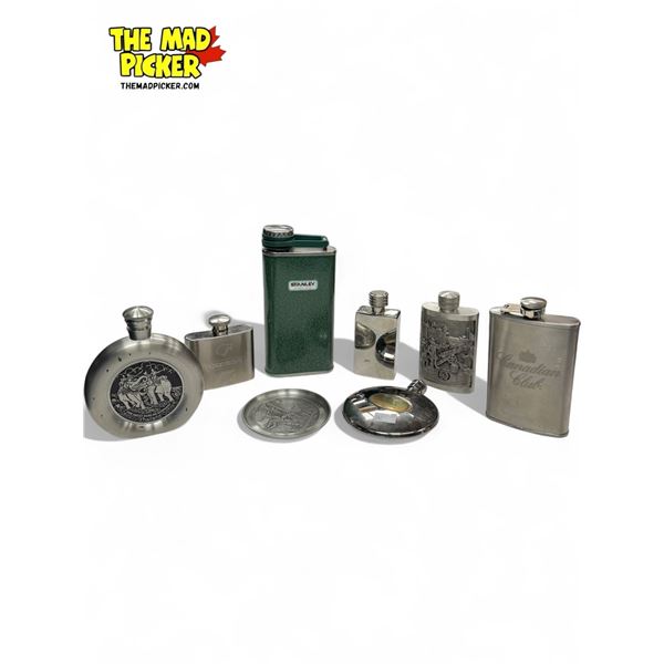 Vintage Variety: Mostly Flasks (Stanley, Cohiba, Pewter,  More + Pewter Plate