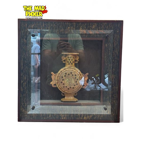 Vintage Decorative Asian Vase In Shadowbox