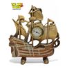 Image 1 : Vintage Cast Metal Ship Themed Table Clock