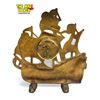 Image 2 : Vintage Cast Metal Ship Themed Table Clock
