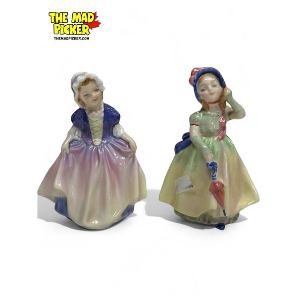 2x Vintage Royal Doulton Porcelain Figurines : Baby & Dinky Do