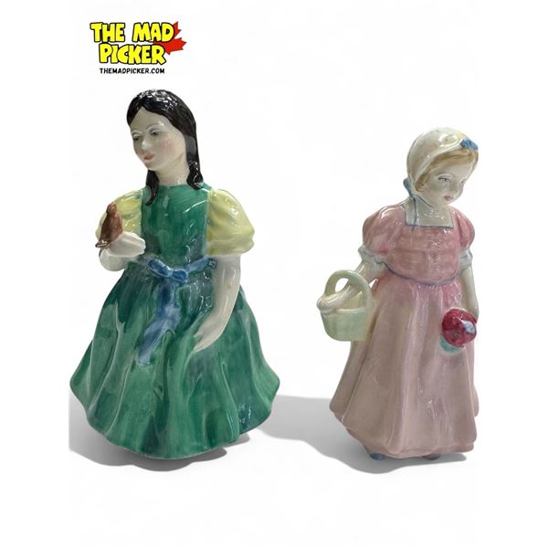 2x Vintage Royal Doulton Porcelain Figurines : Francine & Tinker Bell