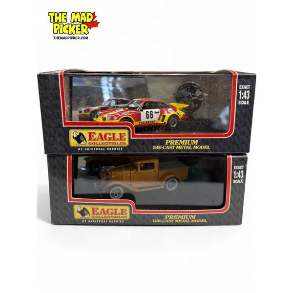 2x Eagle Collectibles Premium Die Cast Cars : '32 Ford Street Rod & Porsche Carrera RSR