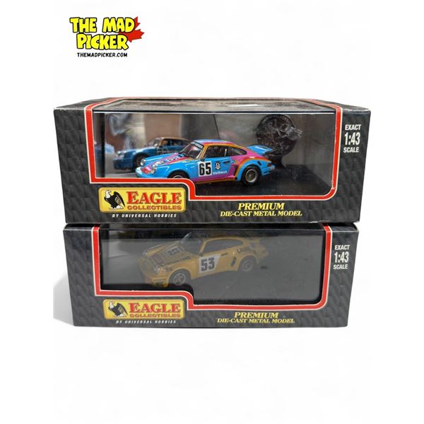 2x Eagle Collectibles Premium Die Cast Cars : Porsche Carrera RSR 53 & 65