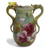 Image 1 : Vintage Hand Painted Nippon Double Dragon Handled Floral Vase