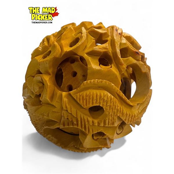 Vintage Dragon Themed Asian Puzzle Ball