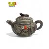 Image 1 : Vintage Asian Clay Teapot With Dragon & Water Buffalo Details