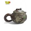 Image 2 : Vintage Asian Clay Teapot With Dragon & Water Buffalo Details