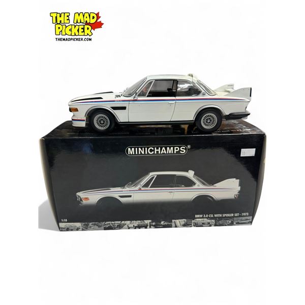 Minichamps BMW 3.0 CSL With Spoiler Set 1973 1:18 Scale Die Cast Car