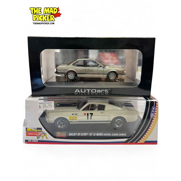 2x Die Cast Model Cars : BMW 635 CSi & Shelby GT-350R '67 Le Mans