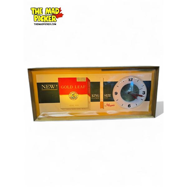 Vintage Player's Gold Leaf Cigarette Advertising Clock