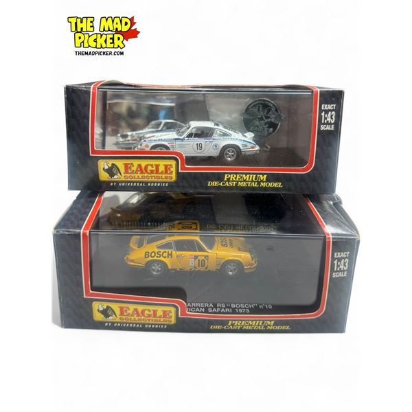 2x Eagle Collectibles Premium Die Cast Model Cars : Porsche 911 Carrera RS