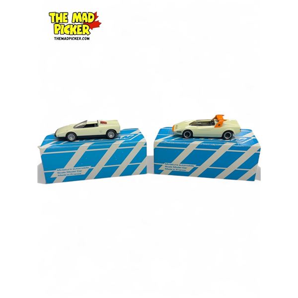 2x Vintage Alezena Die Cast Model Cars : Alfa Romeo 33 Spider & P/33 Roadster