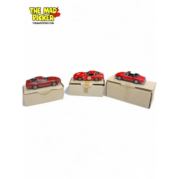 3x A.D.B. Die Cast Model Cars : Ferrari 365 GTC & Fiat Dino