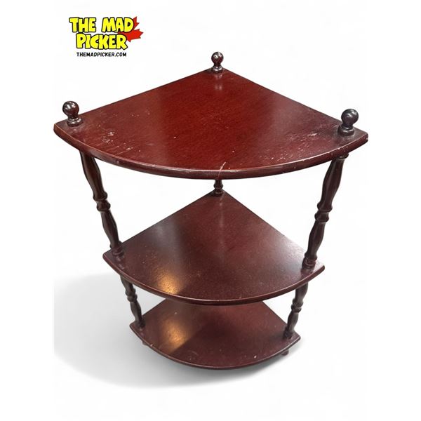 Vintage 3x Tier Corner Shelf Unit