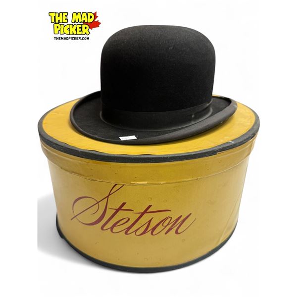 Vintage Fur Finish Made In England Bowler Derby Hat With A Hat Box