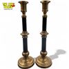 Image 2 : Pair Of Vintage Brass Candle Stick Holders
