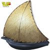 Image 1 : Vintage Mid Century Modern Ceramic Sailing Ship With Fibreglass Sail Shade