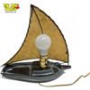 Image 4 : Vintage Mid Century Modern Ceramic Sailing Ship With Fibreglass Sail Shade