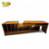 Image 1 : Mid Century Modern Versatile Media Center : Single Drawer, Vinyl Record Divider