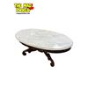 Image 1 : Vintage Marble Top Coffee Table With Floral Detail Trim