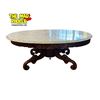 Image 2 : Vintage Marble Top Coffee Table With Floral Detail Trim