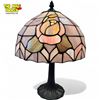 Image 2 : Vintage Stain Glass Leaded Shade Table Lamp With Floral Details On Shade