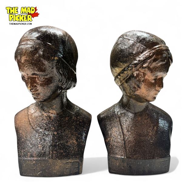 2x Vintage Leuron Victorian Style Busts