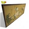 Image 2 : Vintage 4x Panel Asian Bird & Floral Wall Art