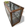Image 3 : Vintage Solid Wood Single Glass Shelf Display Cabinet With Double Sliding Back Doors