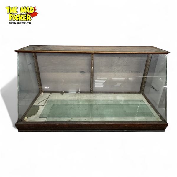 Vintage Oak Slated Front Display Cabinet