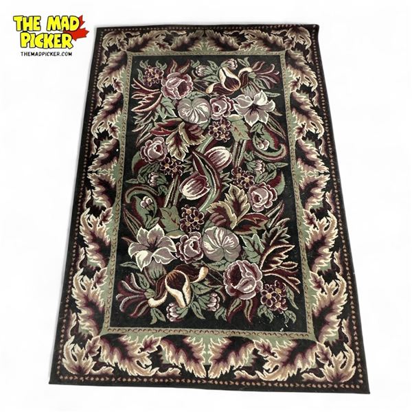 Vintage Floral Themed Area Rug