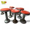 Image 2 : 7x Vintage Red Top Diner Stools