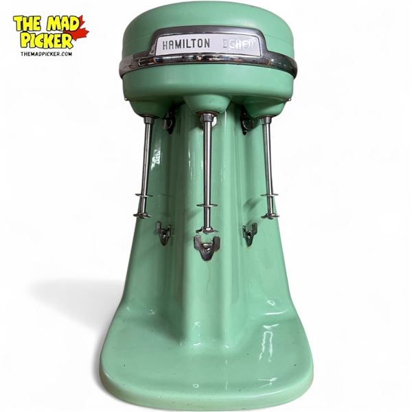 Vintage Hamilton Beach Porcelain 3x Headed Milkshake Machine Model 40 DM