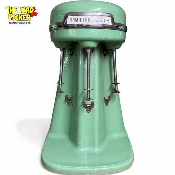 Vintage Hamilton Beach Porcelain 3x Headed Milkshake Machine Model 40 DM