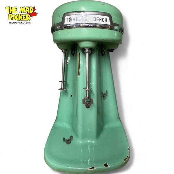 Vintage Hamilton Beach Porcelain 3x Headed Milkshake Machine Model 40 DM